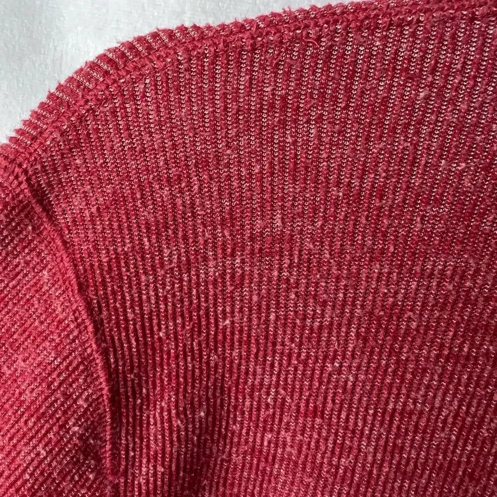 Hollister red crewneck sweater size medium long sleeve
